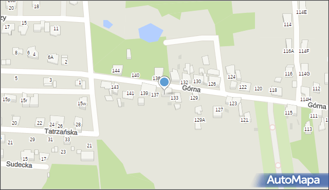 Ruda Śląska, Górna, 135, mapa Rudy Śląskiej