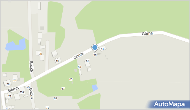 Ruda Śląska, Górna, 55, mapa Rudy Śląskiej