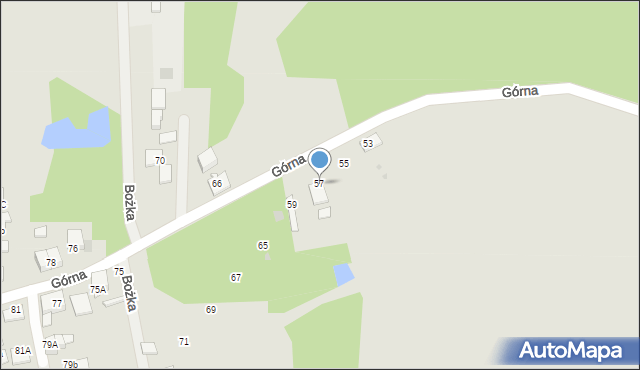 Ruda Śląska, Górna, 57, mapa Rudy Śląskiej