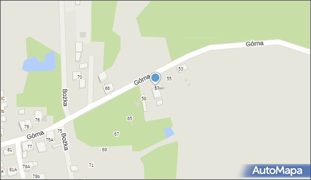 Ruda Śląska, Górna, 59a, mapa Rudy Śląskiej