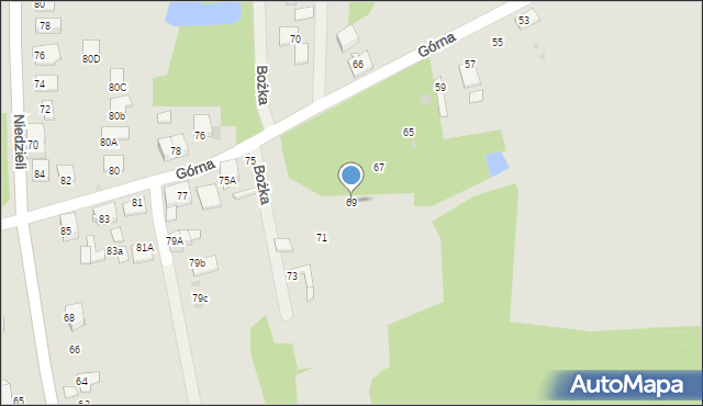 Ruda Śląska, Górna, 69, mapa Rudy Śląskiej
