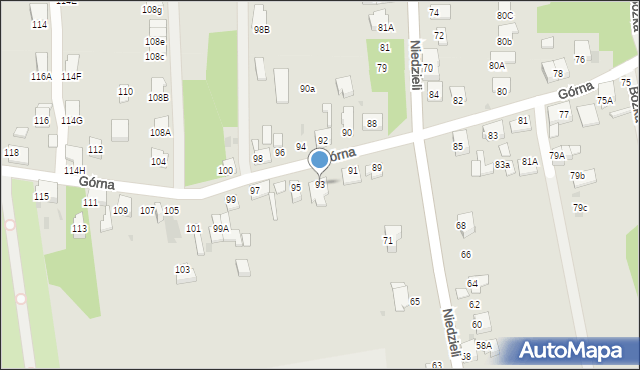 Ruda Śląska, Górna, 93, mapa Rudy Śląskiej