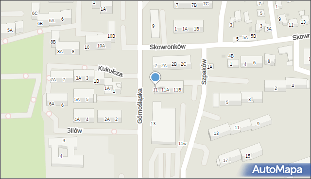 Ruda Śląska, Górnośląska, 11, mapa Rudy Śląskiej