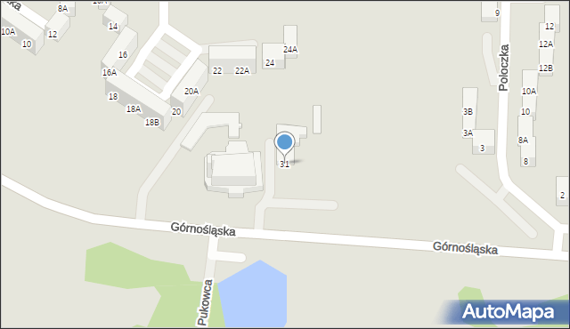 Ruda Śląska, Górnośląska, 31, mapa Rudy Śląskiej