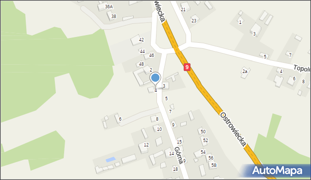 Rudnik, Górna, 4, mapa Rudnik