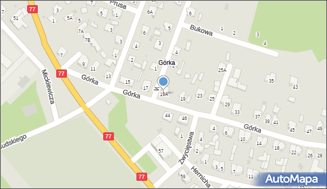 Rudnik nad Sanem, Górka, 19A, mapa Rudnik nad Sanem