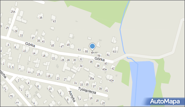 Rudnik nad Sanem, Górka, 57, mapa Rudnik nad Sanem