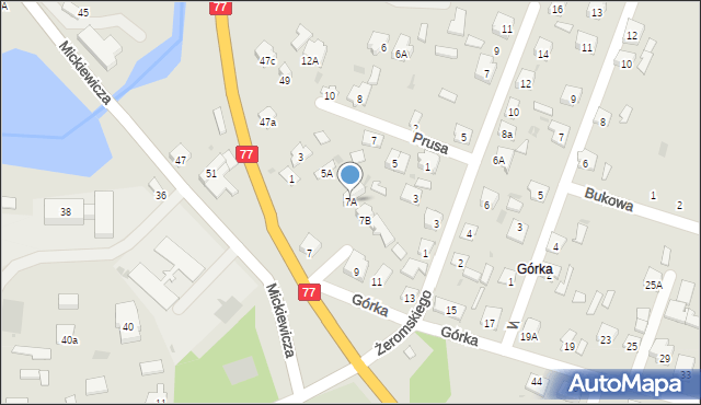 Rudnik nad Sanem, Górka, 7A, mapa Rudnik nad Sanem