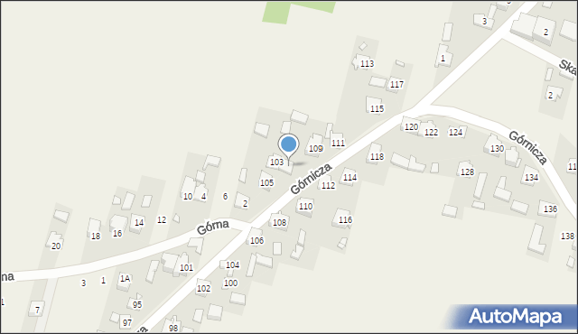 Rudniki, Górnicza, 107, mapa Rudniki