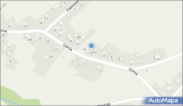 Rudno, Górna, 12, mapa Rudno