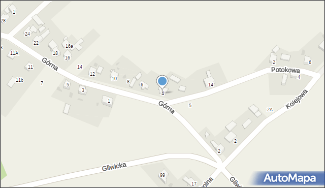 Rudno, Górna, 4, mapa Rudno