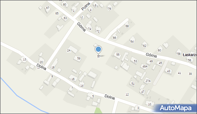 Rudno, Górna, 57, mapa Rudno