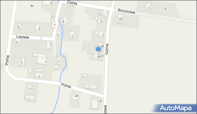 Rudziniec, Górna, 1A, mapa Rudziniec