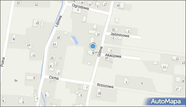 Rudziniec, Górna, 9, mapa Rudziniec