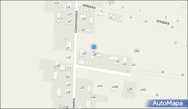 Rurzyca, Goleniowska, 128, mapa Rurzyca