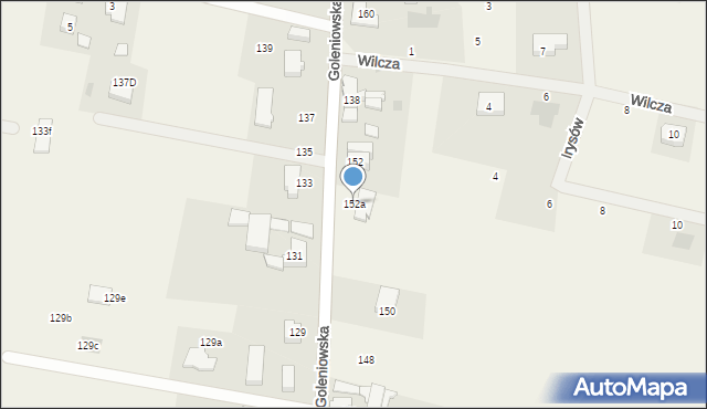 Rurzyca, Goleniowska, 152a, mapa Rurzyca