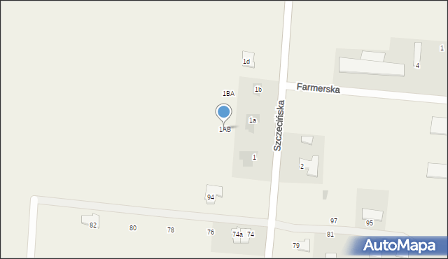 Rurzyca, Goleniowska, 1AB, mapa Rurzyca