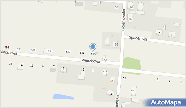 Rurzyca, Goleniowska, 53A, mapa Rurzyca