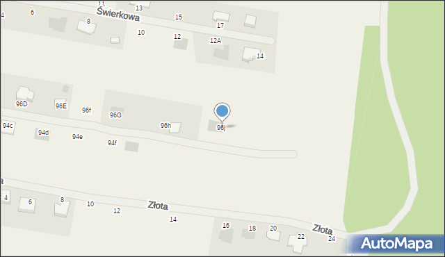 Rurzyca, Goleniowska, 96j, mapa Rurzyca