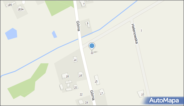 Rusiec, Górna, 11, mapa Rusiec