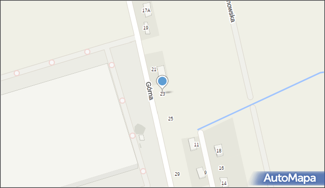 Rusiec, Górna, 23, mapa Rusiec