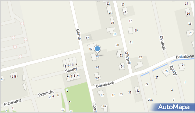 Rusiec, Górna, 61, mapa Rusiec