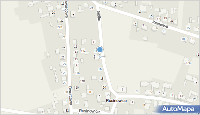 Rusinowice, Gołka Henryka, ks., 14, mapa Rusinowice