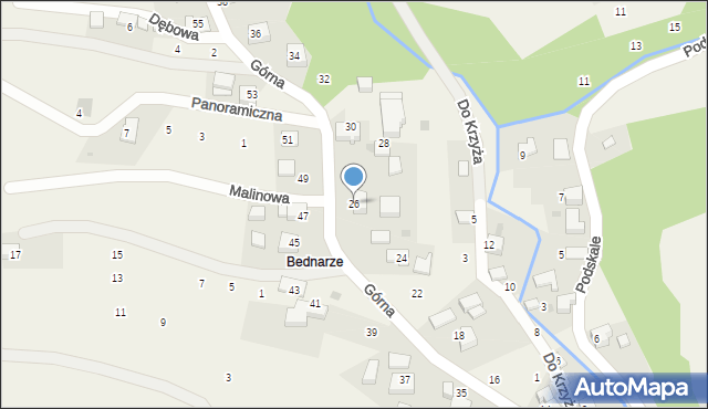 Rybna, Górna, 26, mapa Rybna