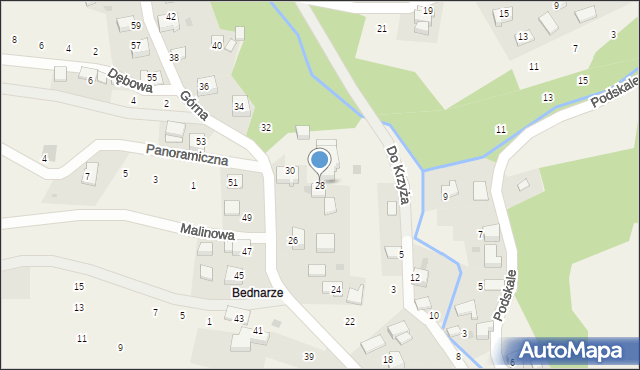 Rybna, Górna, 28, mapa Rybna