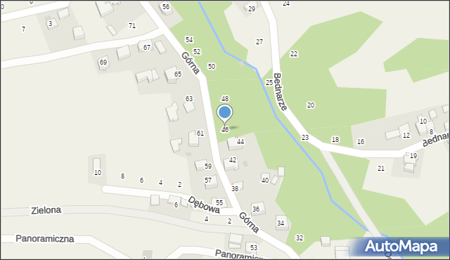 Rybna, Górna, 46, mapa Rybna
