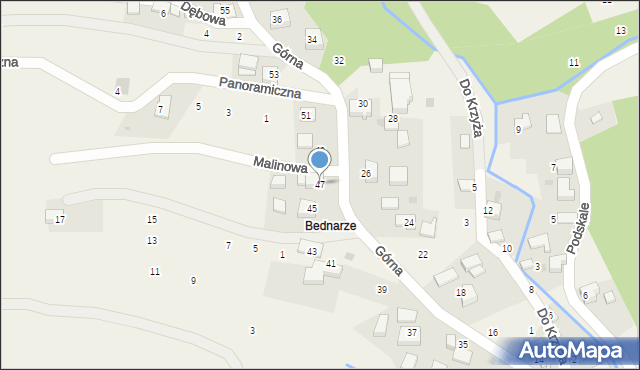 Rybna, Górna, 47, mapa Rybna