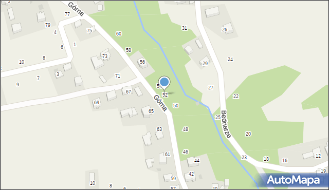 Rybna, Górna, 52, mapa Rybna