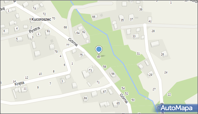 Rybna, Górna, 60, mapa Rybna