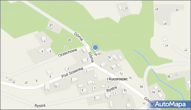 Rybna, Górna, 78, mapa Rybna