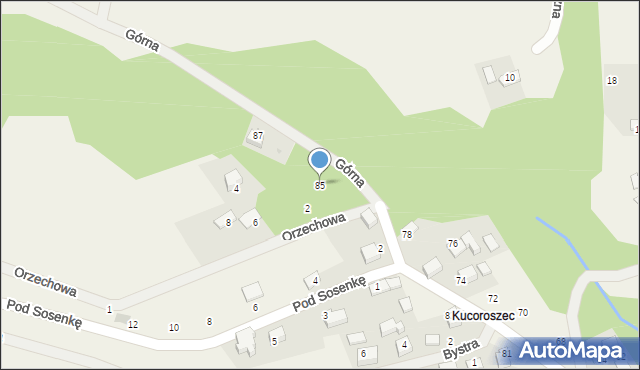 Rybna, Górna, 85, mapa Rybna