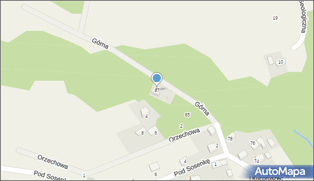 Rybna, Górna, 87, mapa Rybna