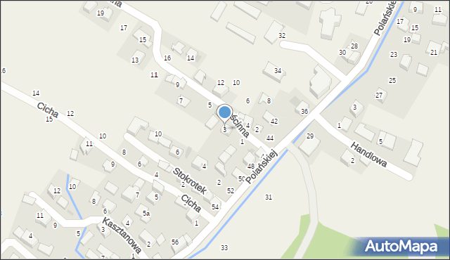 Rybna, Gościnna, 3, mapa Rybna