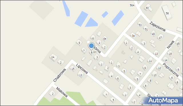 Rybno, Górna, 5, mapa Rybno