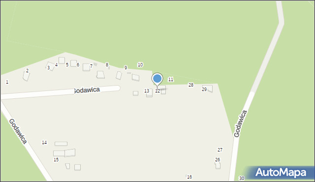 Ryczówek, Godawica, 12, mapa Ryczówek