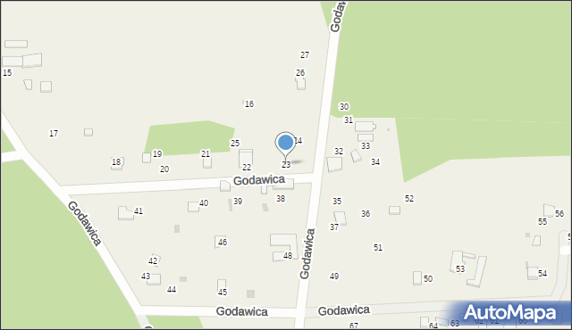 Ryczówek, Godawica, 23, mapa Ryczówek