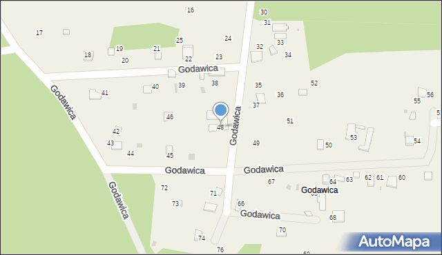 Ryczówek, Godawica, 48, mapa Ryczówek