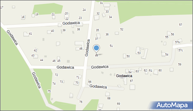 Ryczówek, Godawica, 49, mapa Ryczówek