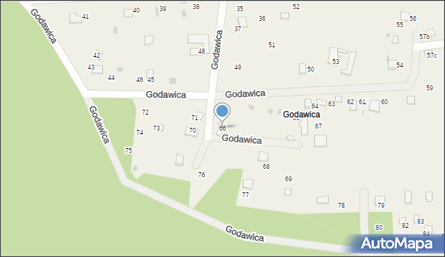 Ryczówek, Godawica, 66, mapa Ryczówek