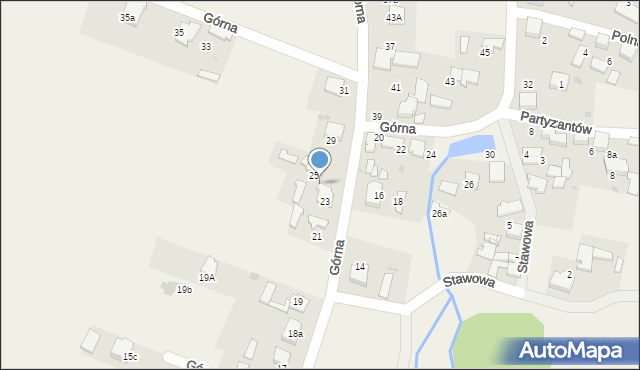 Ryczówek, Górna, 27, mapa Ryczówek