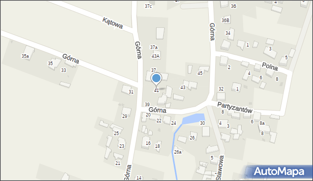 Ryczówek, Górna, 41, mapa Ryczówek