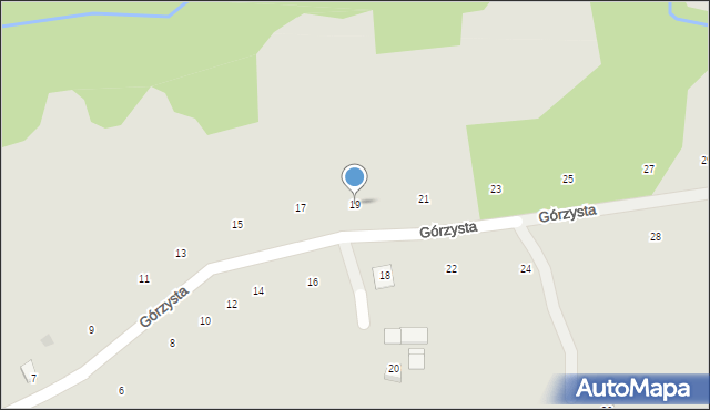 Ryglice, Górzysta, 19, mapa Ryglice