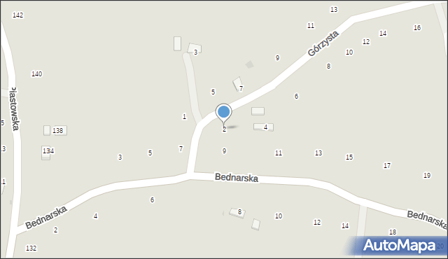 Ryglice, Górzysta, 2, mapa Ryglice