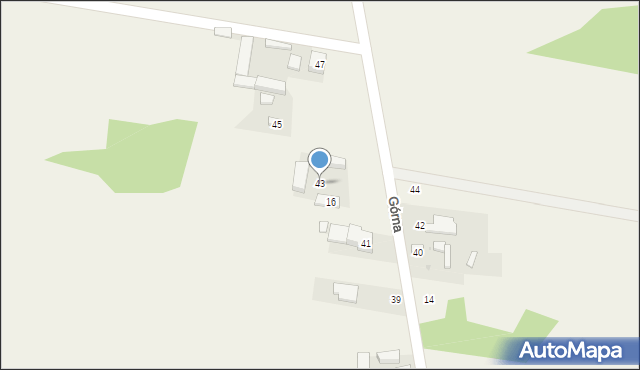 Rząśnia, Górna, 43, mapa Rząśnia