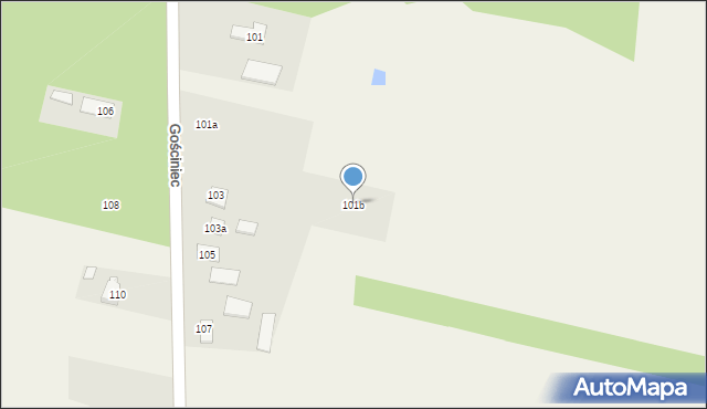 Rzeczyca, Gościniec, 101b, mapa Rzeczyca