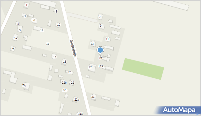 Rzeczyca, Gościniec, 15, mapa Rzeczyca